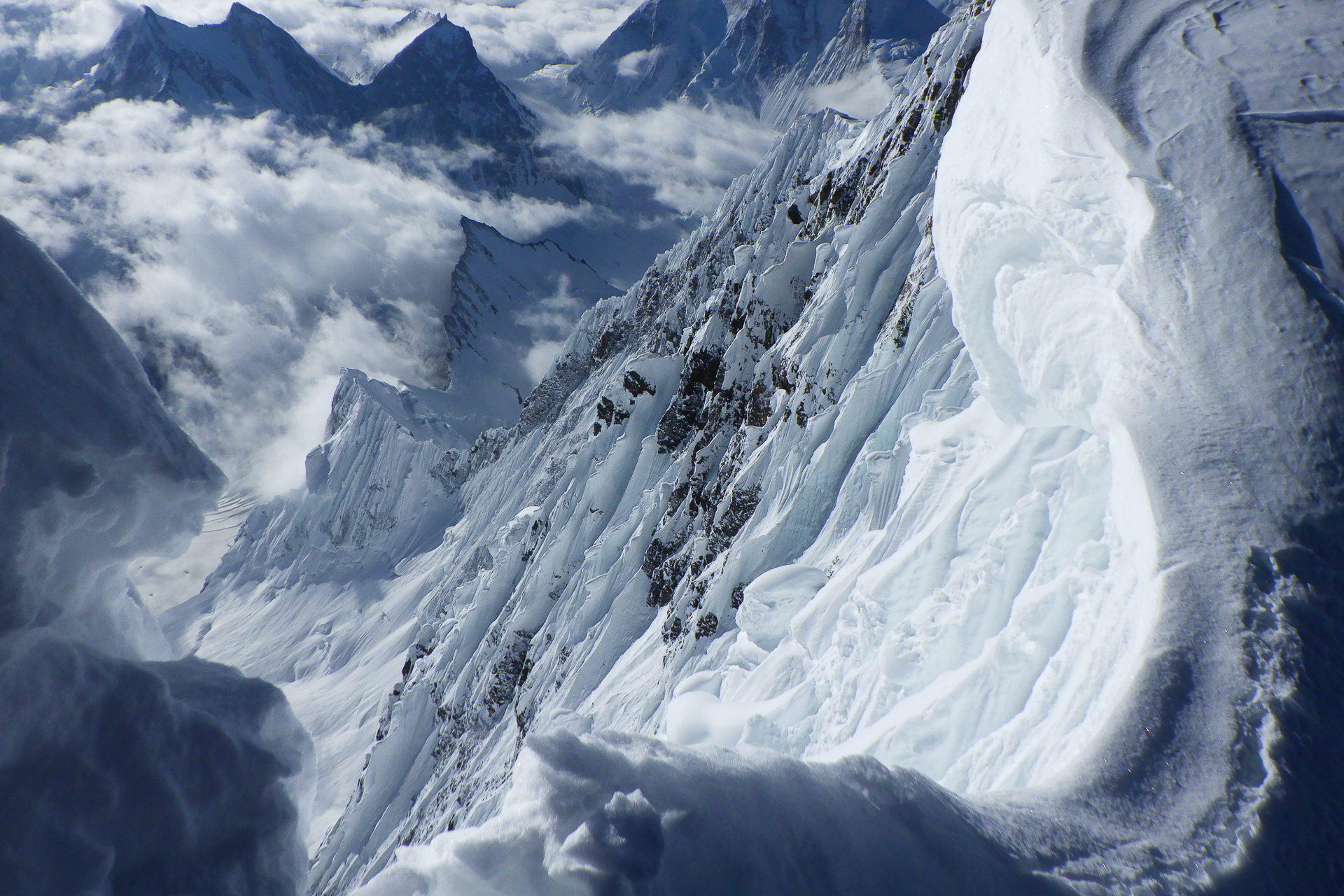 Descente depuis le sommet du Broad Peak