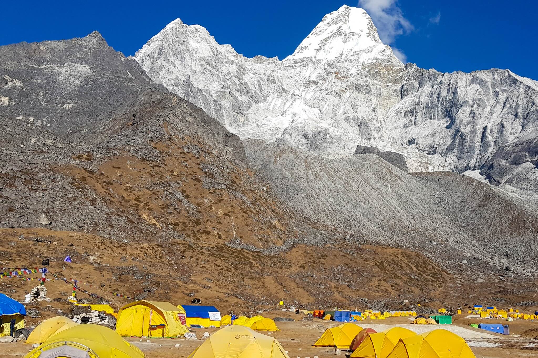 Camp de base de l'Ama Dablam au Népal