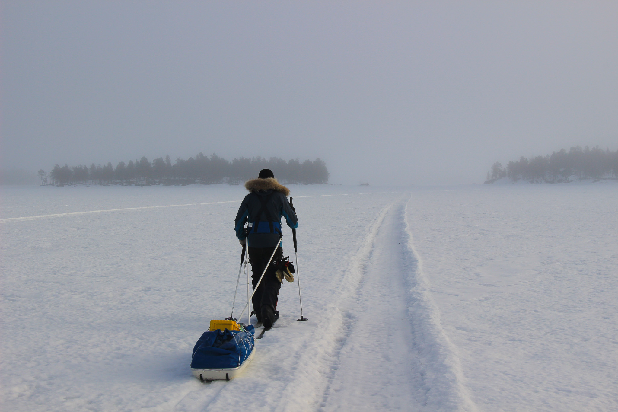 Expédition polaire sur le lac Inari en Finlande