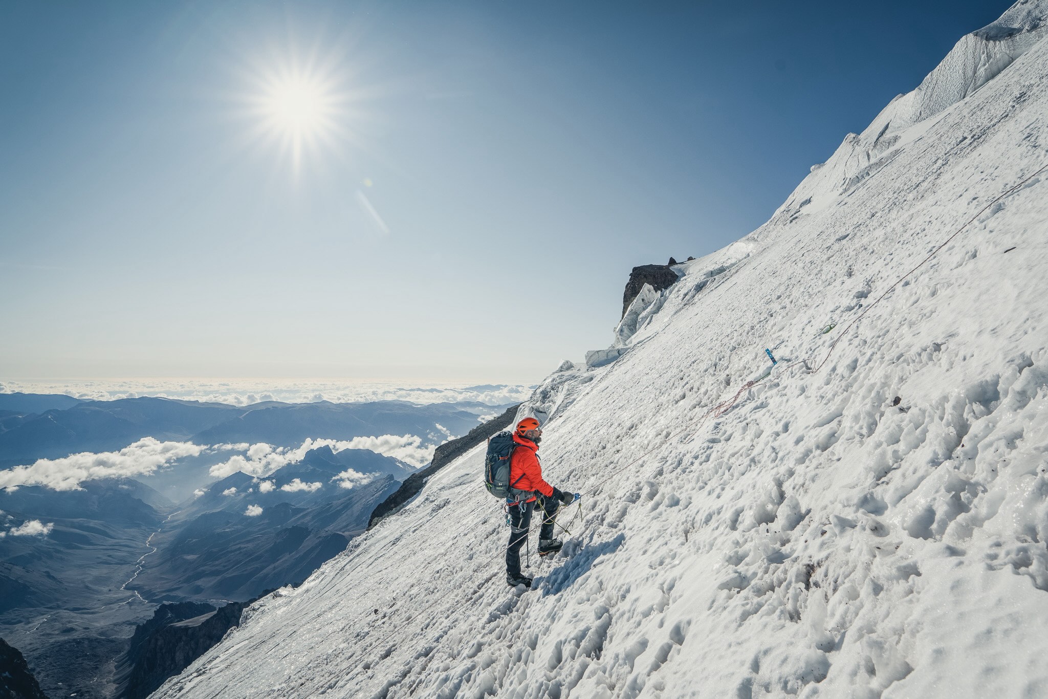 Ascension de l’Aconcagua par le glacier des Polonais, par l’arête est