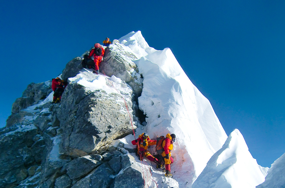 Arête finale de l'Everest versant Népal