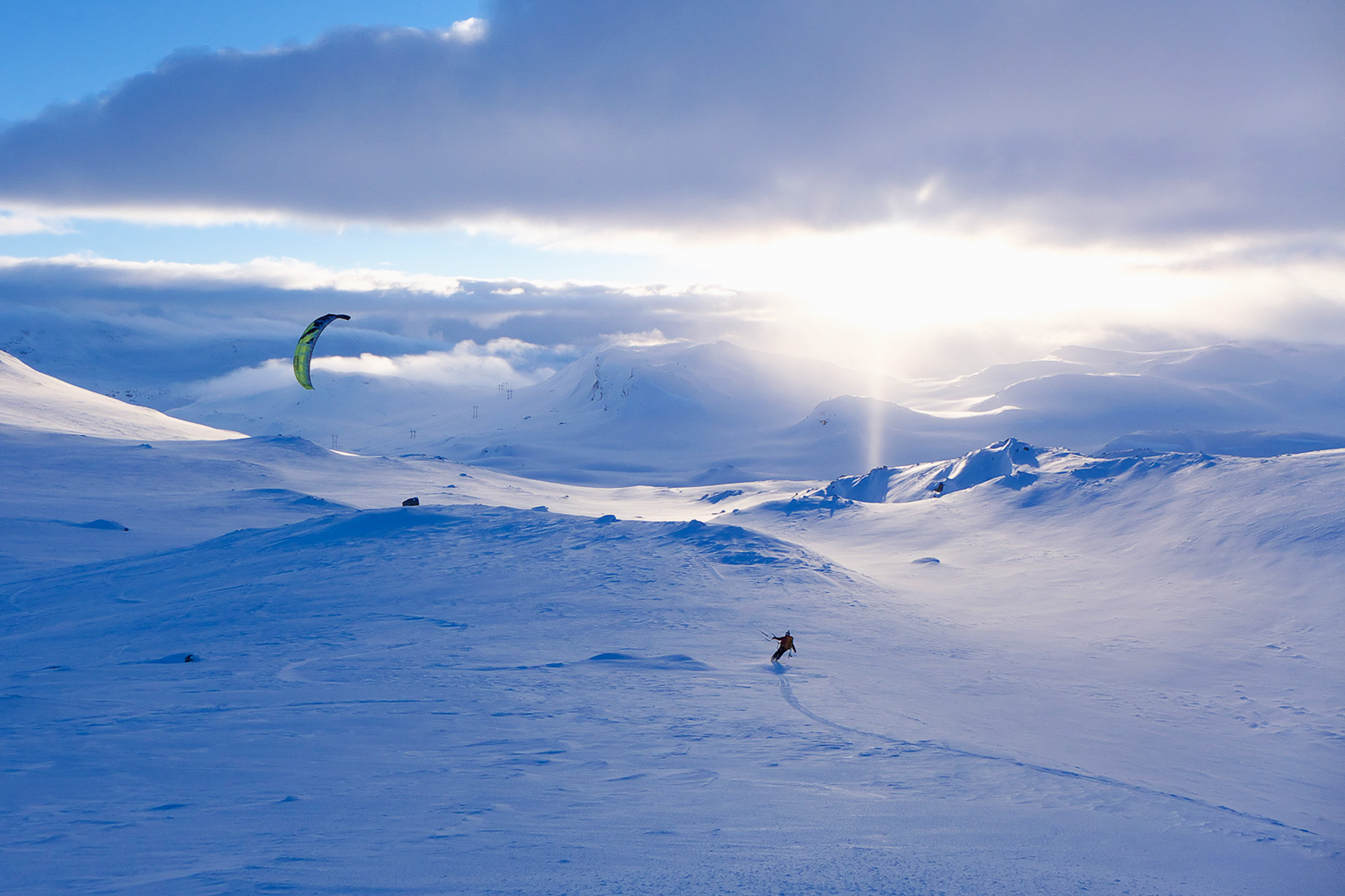 Snowkite à Hardangervidda