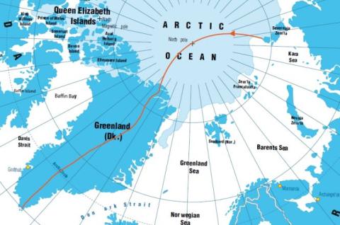 Carte de l'arctique