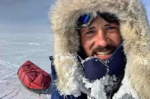 Mathieu Tordeur au pole sud