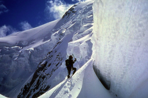 Reinhold Messner lors de l'expédition au Nanga Parbat