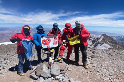 Au sommet de l'Aconcagua 