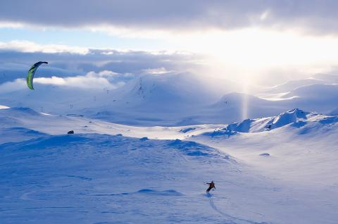 Snowkite à Hardangervidda