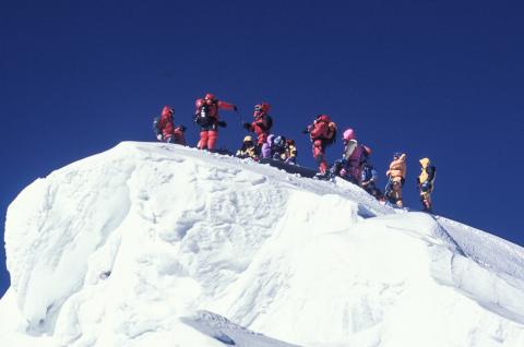 Expédition lors de l'ascension de l'Everest nord