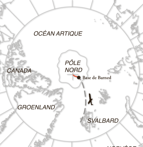 Carte Atteignez le pôle Nord géographique en ski pulka 
