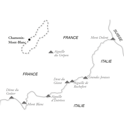 Carte du stage d'alpinisme d'initiation et de perfectionnement 