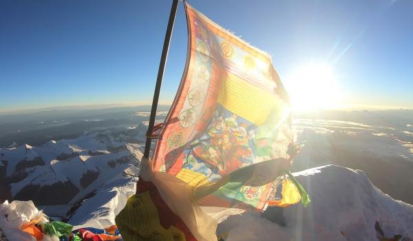 Sommet de l'Everest à 8848 mètres