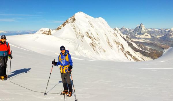 Ascension du mont Rose dans les Alpes