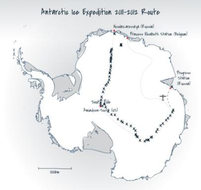 carte de l'antarctique