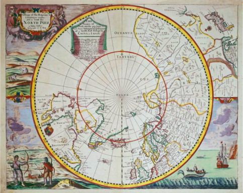 Carte ancienne du pôle nord