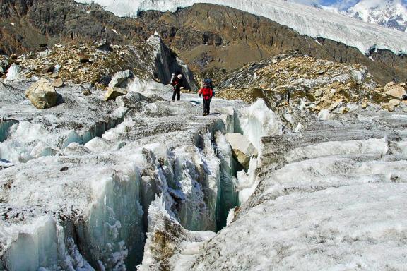 Sur le glacier Fedchenko