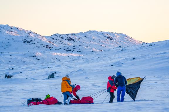 Expédition en pulka à l'Artic Circle Trail