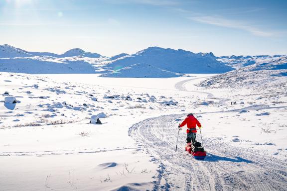 Expédition en pulka à l'Artic Circle Trail