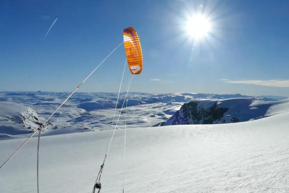 Expédition en voile de kite en Norvège