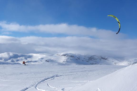 Snowkite à Hardangervidda