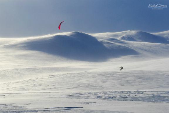 Expédition en snowkite en Norvège