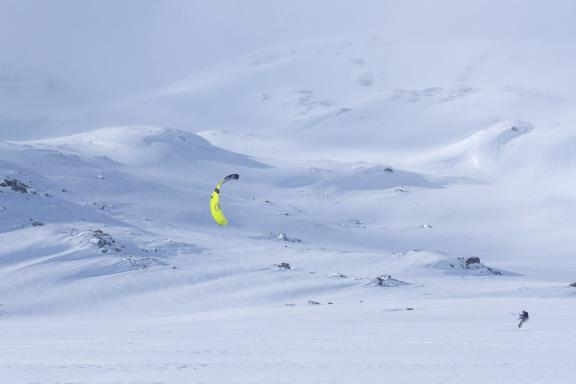 Voyage et pratique du snowkite en Norvège