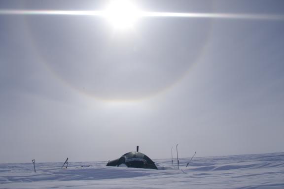 Voyage et lever du jour au pôle Sud