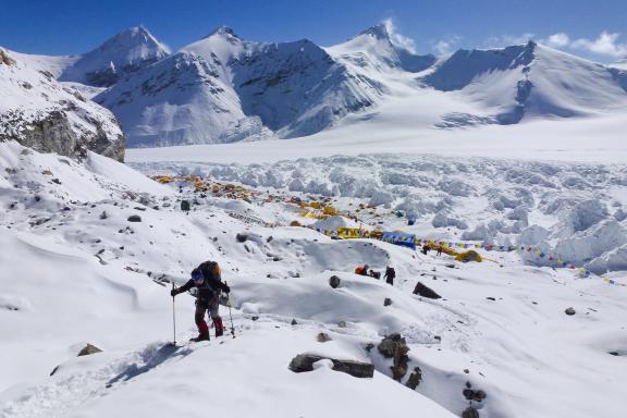 Expédition lors de l'ascension de l'Everest nord