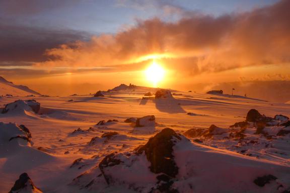 Ascension de l'Aconcagua et coucher de soleil