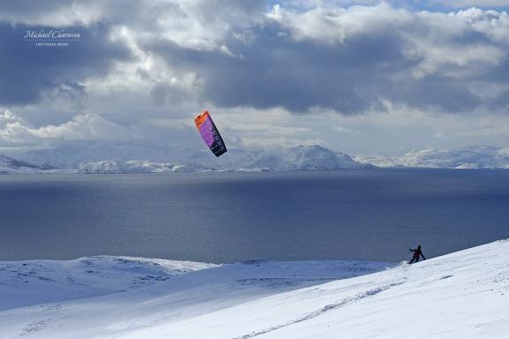 Expédition et exploration snowkite en Norvège