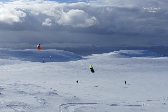 Expédition et exploration snowkite en Norvège