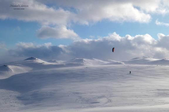 Expédition et exploration snowkite en Norvège