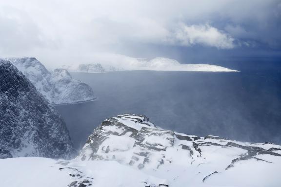 Expédition et exploration snowkite en Norvège