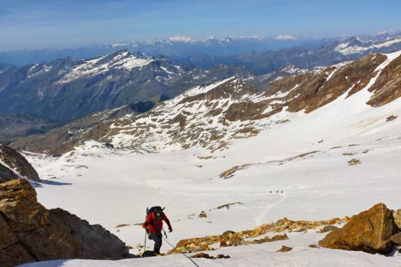 Ascension du mont Rose dans les Alpes