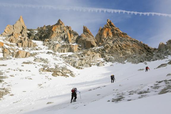 Chamonix, escalade aux Gaillands, refuge Albert Premier, via corda, glacier du Tour