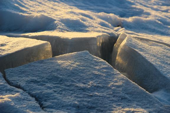 Expédition polaire sur le lac Inari en Finlande