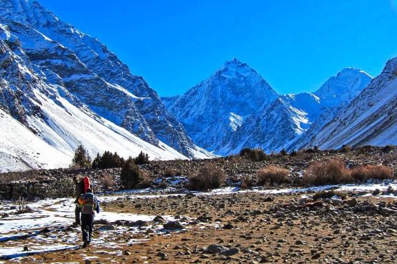 Trek en haute montagne glacier fedtchenko au pamir tadjik